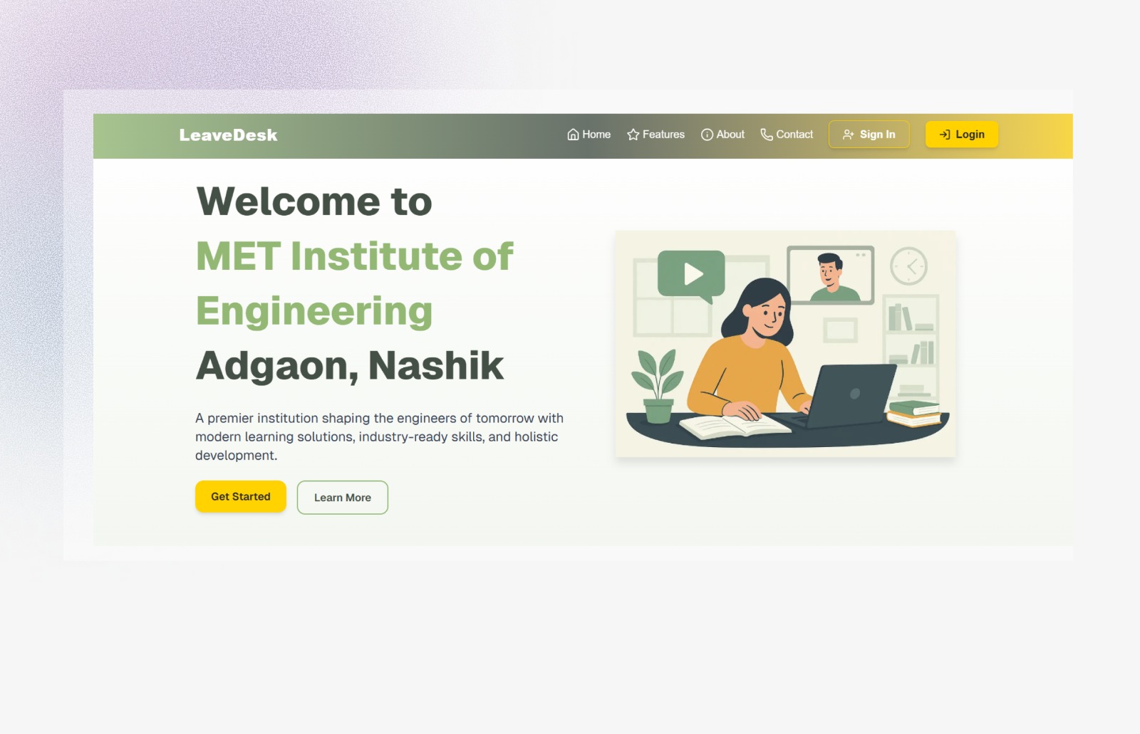 MET College Leave Management System