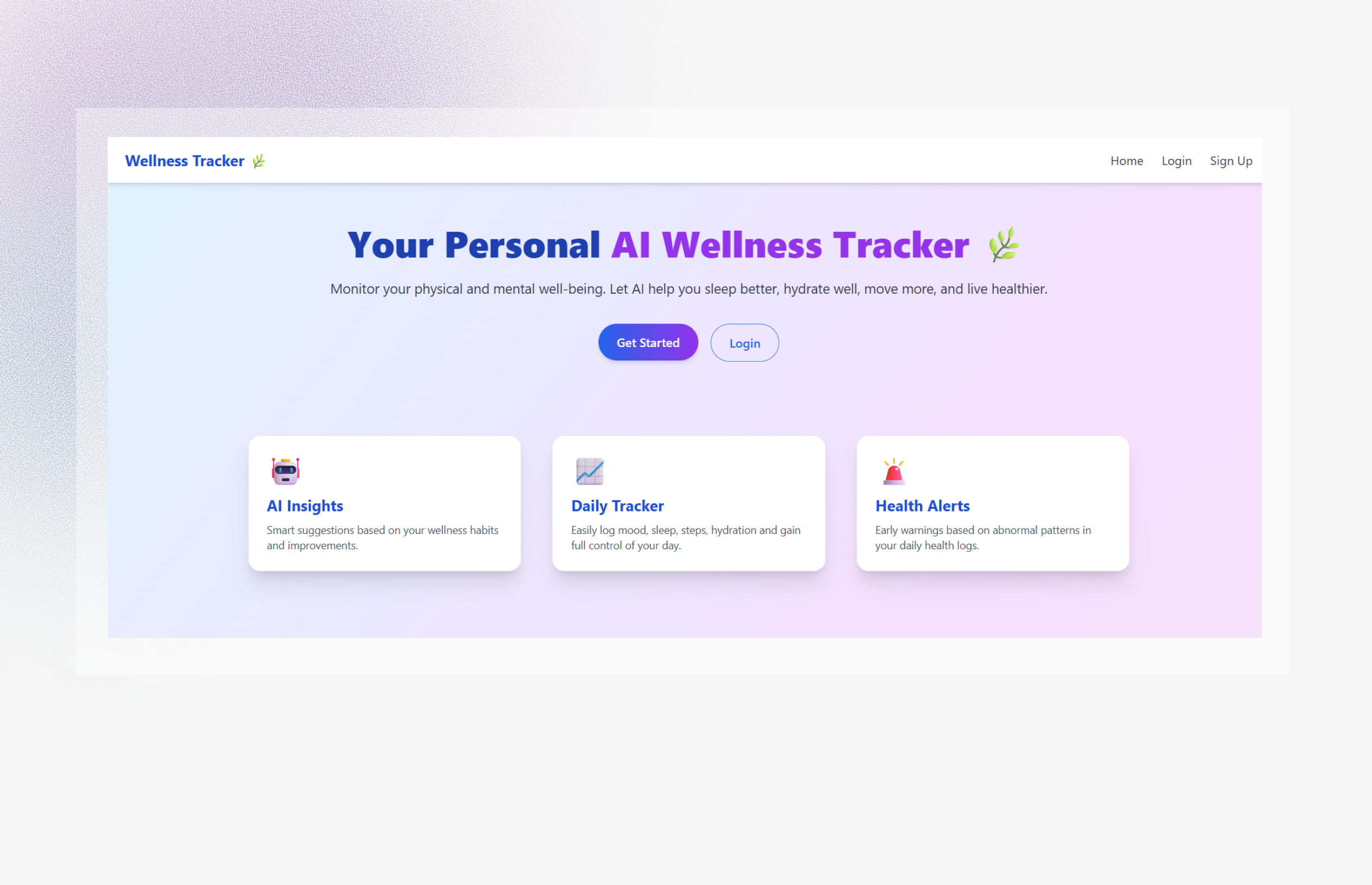 MindWell — AI-Powered Wellness Tracker